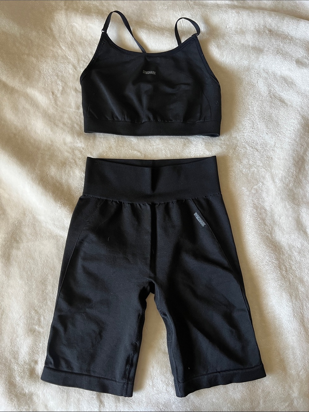Gymshark Black High-Waist Athletic Bike Shorts
